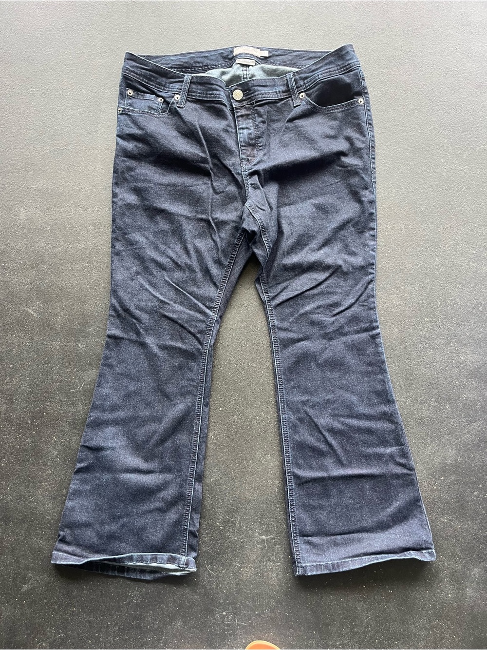 torrid LUXE slim boot Dark Blue Flare Jeans 14S